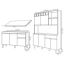 Ver imagem 4 de Cozinha Compacta Alice e Balcão Gabinete Com Tampo Tatiane 120cm Branco - AJL Móveis
