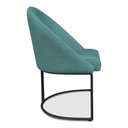 Ver imagem 5 de Kit 02 Cadeiras Poltrona de Jantar Bela Suede Base Metálica Industrial Preto - Pallazio