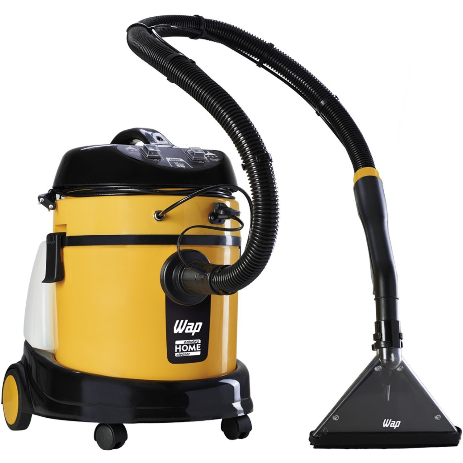 Extratora WAP HOME CLEANER Limpeza Profissional Estofados Carpetes e Pisos 1600W 220mbar 20L 220V Amarelo/Preto