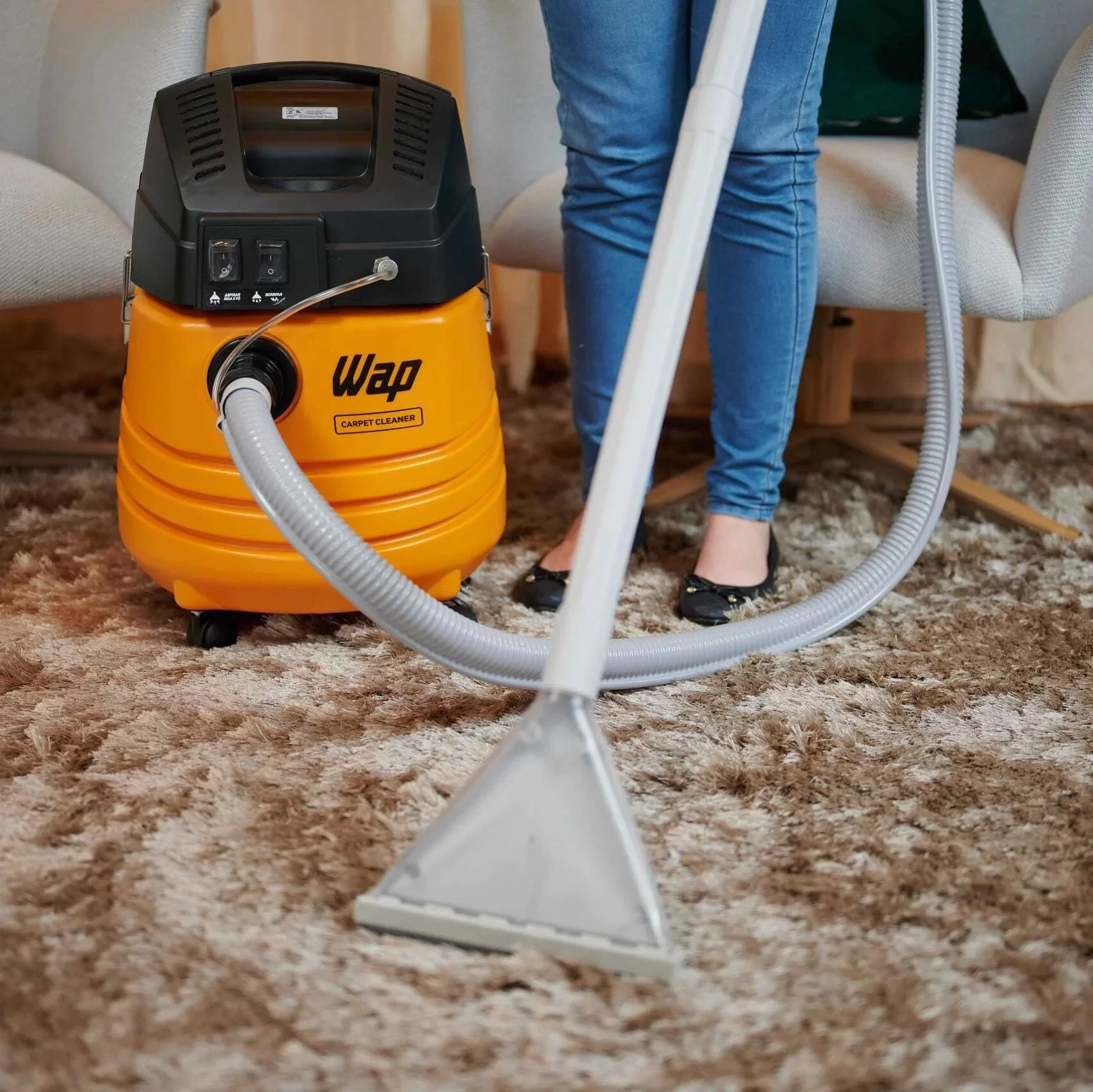 Extratora de Limpeza WAP Carpet Cleaner 1600W Uso Profissional Bocal de Sopro, Borrifa e Aspira 127V Amarelo/Preto - 13