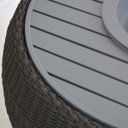 Ver imagem 2 de Mesa de Centro Corda Naval Tampo Alumínio Ripado com Champanheira - Preto