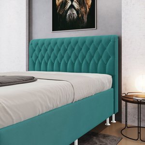 Cabeceira Bellatrix 160 para Cama Queen Sued Azul Turquesa Aradecor