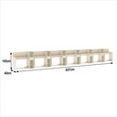Ver imagem 2 de Conjunto de Escritório Noruega 6 Livreiro e 7 Mesas 90cm - Via Nossa - Off White e Cedro
