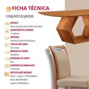 Ver imagem 7 de Mesa Ane 180 Tampo Laminado Barril com 6 Cadeiras Munique Linho Premium Imbuia Natural