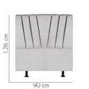Ver imagem 2 de Cabeceira Estofada Bélgica 90cm Solteiro Para Cama Box Quarto Suede Cinza Claro - Gat Magazine