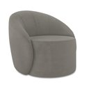 Ver imagem 1 de Poltrona Decorativa Orgânica Giratória Lua Suede D03 - D’Rossi