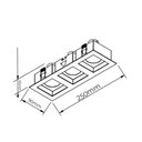 Ver imagem 2 de Spot de Embutir Newline Flat para 3 Lâmpadas Mr16 Gu10 Bivolt Branco Preto