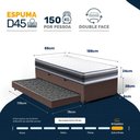 Ver imagem 6 de Cama Box Baú com Colchão de Espuma D45 Double Face Territory Hellen + Auxiliar Solteiro 88cm