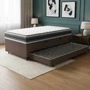 Ver imagem 1 de Cama Box Baú com Colchão de Espuma D45 Double Face Territory Hellen + Auxiliar Solteiro 88cm