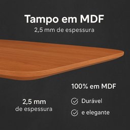 Mesa de Jantar Retangular Tampo Mdf 180cm Mesa para 6 Pessoas Julieta Cimol Cinamomo - 4