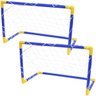 2 Golzinho de Futebol Mini Trave Gol Infantil com Rede Plástico Desmontável 76x48 Importway BW144 - 1