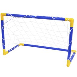 2 Golzinho de Futebol Mini Trave Gol Infantil com Rede Plástico Desmontável 76x48 Importway BW144 - 2