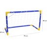 2 Golzinho de Futebol Mini Trave Gol Infantil com Rede Plástico Desmontável 76x48 Importway BW144 - 3