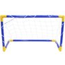 2 Golzinho de Futebol Mini Trave Gol Infantil com Rede Plástico Desmontável 76x48 Importway BW144 - 4