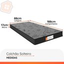Ver imagem 3 de Colchão Solteiro D33 Estampa Bambu 88x188x17cm