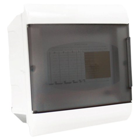Quadro de Distribuição de Embutir Porta Transparente 8 DIN - SCM8TBR - STECK QUADRO EMBUTIR 8 DISJ. 