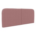 Ver imagem 2 de Cabeceira Painel Orgânico Cama Box Queen Size Aira 160cm Dobrável Bouclé Rosa Escuro - Desk Design