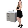 Gabinete Para Banheiro Aço Ameixa 60 Cozimax Cinza Argila - 4