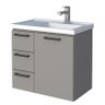 Gabinete Para Banheiro Aço Ameixa 60 Cozimax Cinza Argila - 1