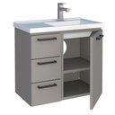 Ver imagem 2 de Gabinete Para Banheiro Aço Ameixa 60 Cozimax Cinza Argila