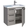 Gabinete Para Banheiro Aço Ameixa 60 Cozimax Cinza Argila - 2