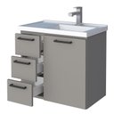 Ver imagem 3 de Gabinete Para Banheiro Aço Ameixa 60 Cozimax Cinza Argila