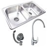 Cuba Dupla 9569 Platina+Torneira Roma Gourmet Inox Guimmis - 1