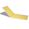 Almofada Espreguiçadeira - Rcg Amarelo/Branco 1.80 Mts - 1