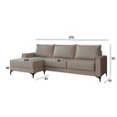 Ver imagem 4 de Sofá 3 Lugares com Chaise e Pé Metálico Amazon