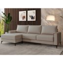 Ver imagem 1 de Sofá 3 Lugares com Chaise e Pé Metálico Amazon