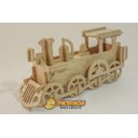 Ver imagem 2 de Quebra Cabeça 3D Locomotiva Trem 33 Peças em MDF - Dinobrinque