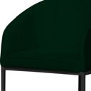 Ver imagem 4 de Poltrona Banqueta Decorativa Luxo Mia Suede Base Metal Preta - Estopar Poltrona Mia Suede Verde