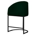 Ver imagem 1 de Poltrona Banqueta Decorativa Luxo Mia Suede Base Metal Preta - Estopar Poltrona Mia Suede Verde