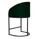Ver imagem 3 de Poltrona Banqueta Decorativa Luxo Mia Suede Base Metal Preta - Estopar Poltrona Mia Suede Verde