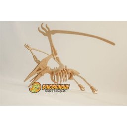 Quebra Cabeça 3D Dinossauro Pteranodon 23 Peças em MDF - Dinobrinque - 2