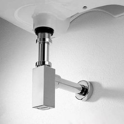 Sifão Copo Cromado Quadratto Luxo Premium Pia Lavatório Demima - 2