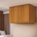 Ver imagem 1 de Armário Aéreo Organizador Multiuso MDF 02 Portas Altezza Belmax:Freijó