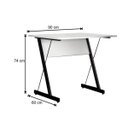 Ver imagem 4 de Kit 2 Mesas para Computador Escrivaninha Zetta 90cm Pés Metálicos Preto - Fit Mobel