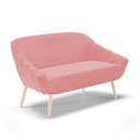 Ver imagem 3 de Kit 01 Namoradeira 02 Lugares e 02 Poltronas Giovana Suede Pés Palito Natural - D’Rossi - Rose