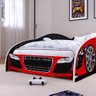 Mini Cama Infantil Carro Speedy Mdf Montessoriana Decoração Tema Quarto Menino Vermelho/preto- Rpm - 3