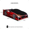 Mini Cama Infantil Carro Speedy Mdf Montessoriana Decoração Tema Quarto Menino Vermelho/preto- Rpm - 6