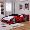 Mini Cama Infantil Carro Speedy Mdf Montessoriana Decoração Tema Quarto Menino Vermelho/preto- Rpm - 2