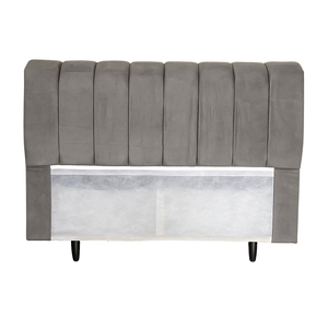 Cabeceira Velutto Solteiro 90cm Suede Cinza – Élpis Móveis