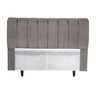 Cabeceira Velutto Solteiro 90cm Suede Cinza – Élpis Móveis - 1