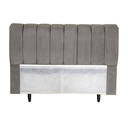 Ver imagem 1 de Cabeceira Velutto Solteiro 90cm Suede Cinza – Élpis Móveis