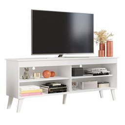 Rack para Tv até 65 Polegadas com Pés Branco Turim Madesa - 2