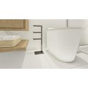 Ver imagem 3 de Kit de Acessorios para Banheiro com 3 Peças em Aço Inox Polido Linha Larissa com Toalheiro Duplo