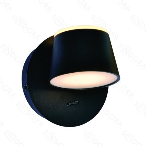 Arandela (com Interruptor) 12×12cm 14w 3000k 1400lm Bivolt Metal Preto + Acrílico