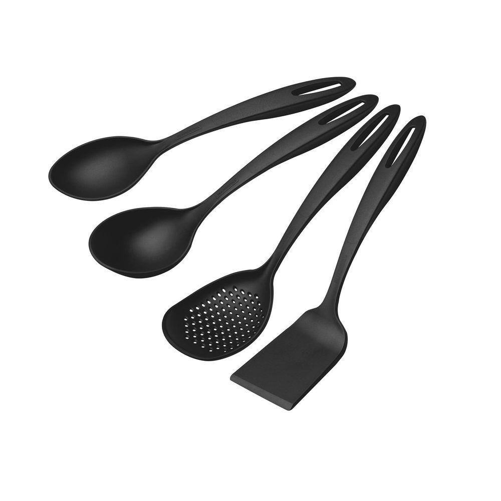 Jogo de Utensílios Tramontina Ability em Nylon Preto 4 Peças Tramontina