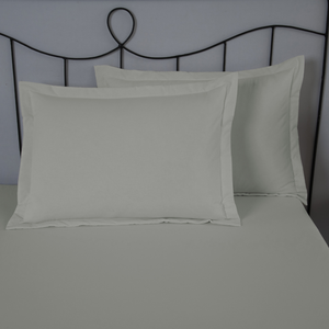Porta Travesseiro 1 Peça Dia a Dia 70 X 50cm Algodão Percal 140 Fios Cinza